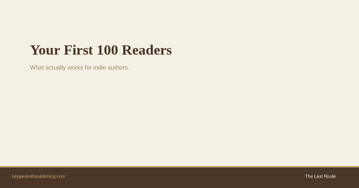 Your First 100 Readers: What Actually Works for Indie Authors