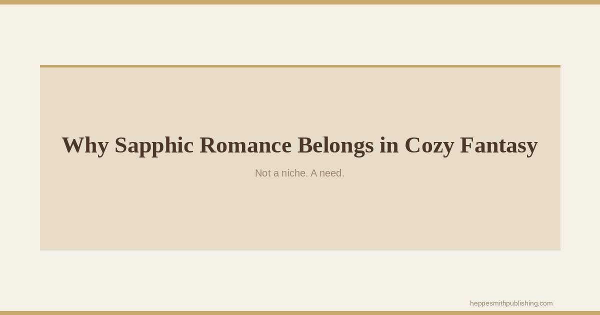 Why Sapphic Romance Belongs in Cozy Fantasy