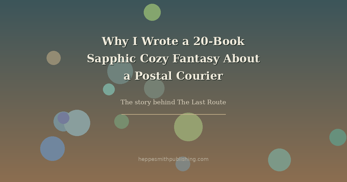 Why I wrote a 20-book sapphic cozy fantasy about a postal courier - the story behind The Last Route